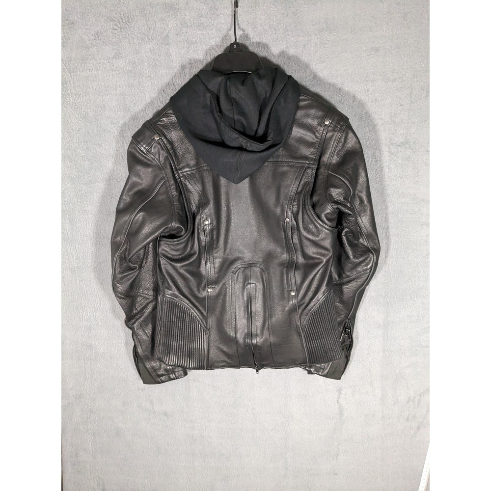 Milwaukee Leather Motorcycle Jacket Women's SZ S with detachable hoodie liner - Picture 2 of 16